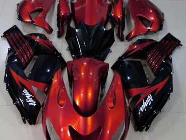 2006-2011 Gloss Red and Black Kawasaki ZX14R Fairings