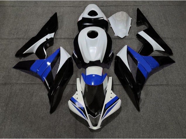 2007-2008 Black White and Blue Honda CBR600RR Fairings