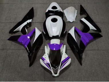 2007-2008 Black White and Purple Honda CBR600RR Fairings