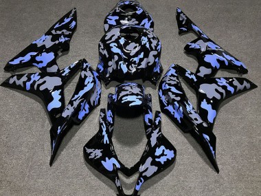 2007-2008 Blue and Gray Camouflage Honda CBR600RR Fairings