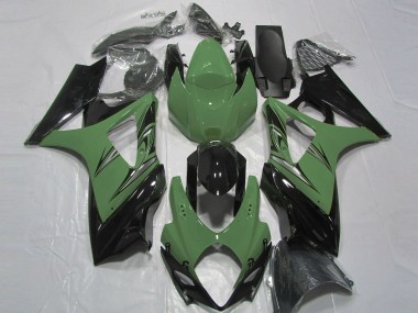 2007-2008 Forest Green and Black Suzuki GSXR 1000 Fairings