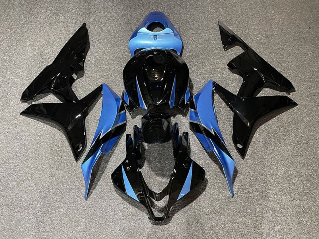 2007-2008 Gloss Black & Light Blue Honda CBR600RR Fairings