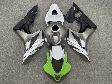 2007-2008 Green White and Grey Honda CBR600RR Fairings