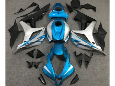 2007-2008 Light Blue and Silver OEM Style Honda CBR600RR Fairings