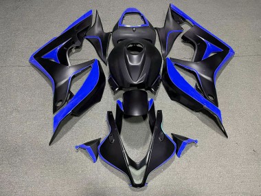 2007-2008 Matte Black & Blue Honda CBR600RR Fairings