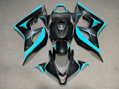 2007-2008 Matte Black & Cyan Honda CBR600RR Fairings