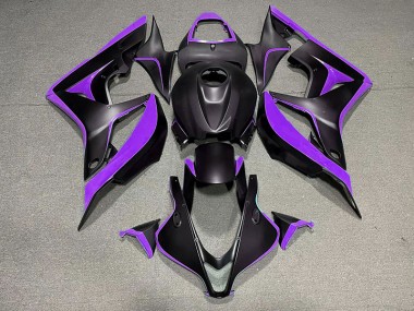 2007-2008 Matte Black & Purple Honda CBR600RR Fairings