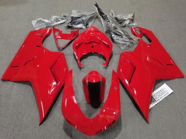 2007-2012 Plain Gloss Red Ducati 848 1098 1198 Fairings