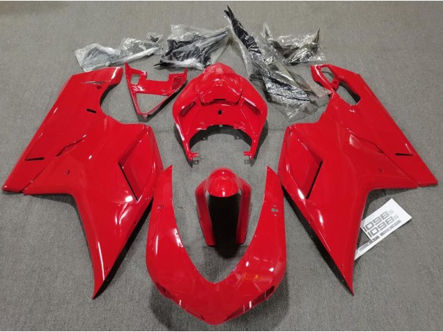 2007-2012 Plain Gloss Red Ducati 848 1098 1198 Fairings