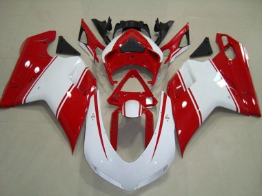 2007-2012 Red and White Pin Ducati 848 1098 1198 Fairings