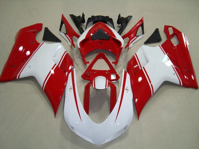 2007-2012 Red and White Pin Ducati 848 1098 1198 Fairings