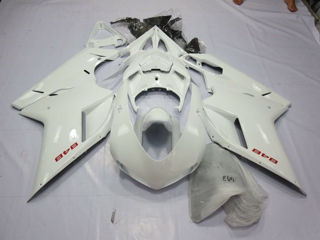 2007-2012 White Pearl Ducati 848 1098 1198 Fairings