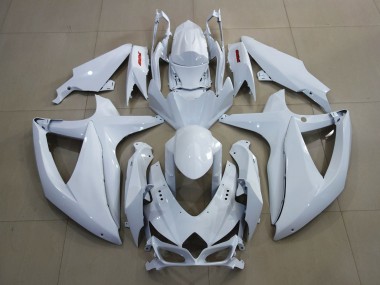 2008-2010 Bright White and Red Suzuki GSXR 600-750 Fairings