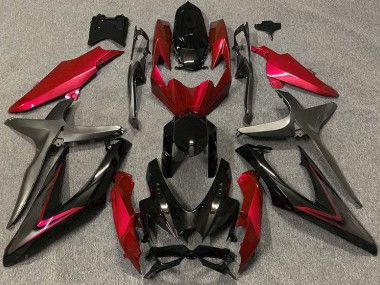 2008-2010 Gloss Red & Green R Suzuki GSXR 600-750 Fairings