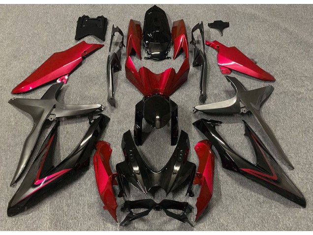 2008-2010 Gloss Red & Green R Suzuki GSXR 600-750 Fairings