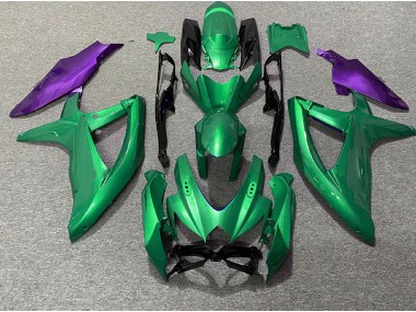 2008-2010 Green and Purple Suzuki GSXR 600-750 Fairings