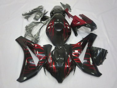 2008-2011 Red Flame Honda CBR1000RR Fairings