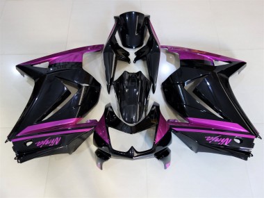 2008-2013 Gloss Black & Purple Kawasaki Ninja 250 Fairings