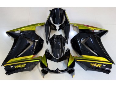 2008-2013 Gloss Black & Yellow Kawasaki Ninja 250 Fairings