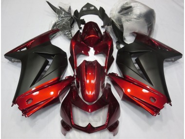 2008-2013 Red and Matte Black Kawasaki Ninja 250 Fairings