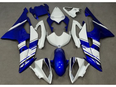 2008-2016 Blue and White Custom OEM Style Yamaha R6 Fairings