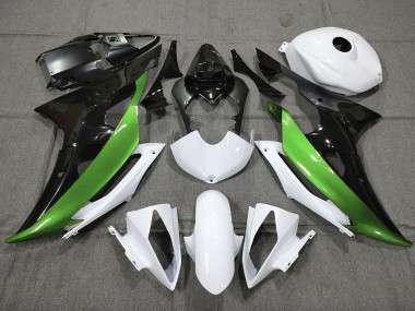 2008-2016 Custom Green Black and White Yamaha R6 Fairings