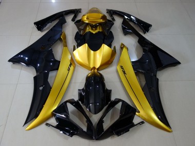 2008-2016 Gloss Black & Gold Yamaha R6 Fairings