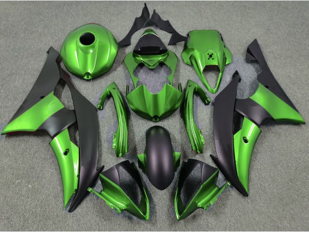 2008-2016 Green and Matte Black Yamaha R6 Fairings