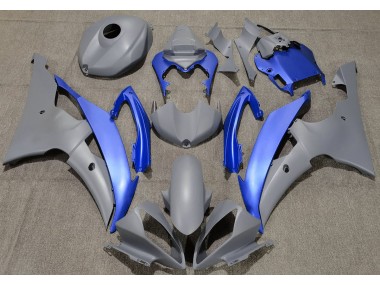 2008-2016 Matte Grey & Blue Yamaha R6 Fairings