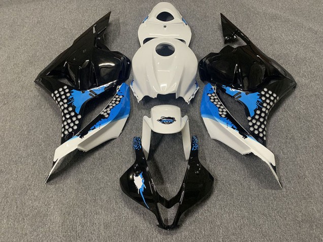 2009-2012 Black Blue and White Honda CBR600RR Fairings