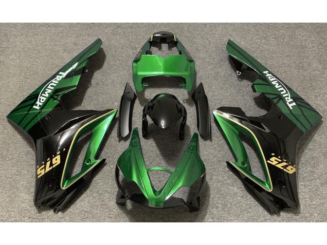 2009-2012 Gloss Green and Black Triumph Daytona 675 Fairings