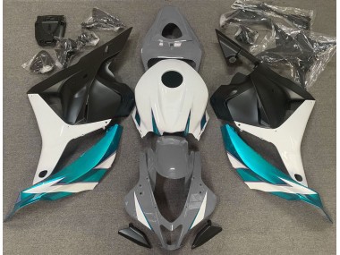 2009-2012 Gloss Grey White and Light Blue Honda CBR600RR Fairings