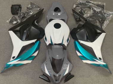 2009-2012 Gloss Grey White and Light Blue Honda CBR600RR Fairings