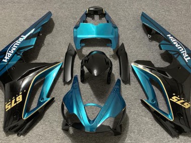 2009-2012 Gloss Light Blue and Black Triumph Daytona 675 Fairings