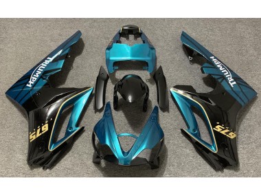 2009-2012 Gloss Light Blue and Black Triumph Daytona 675 Fairings