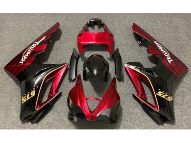 2009-2012 Gloss Red and Black Triumph Daytona 675 Fairings