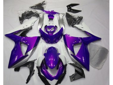 2009-2016 Gloss Purple & White Suzuki GSXR 1000 Fairings