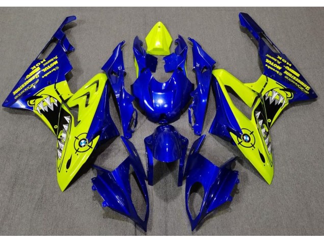 2009-2018 Gloss Blue and Yellow Shark BMW S1000RR Fairings