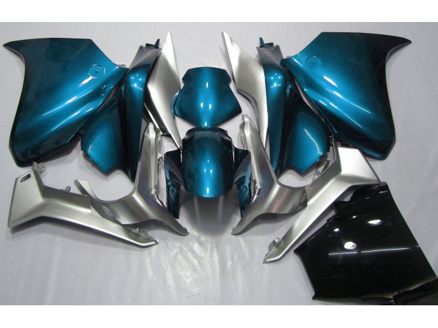 2010-2013 Light Blue and Silver Honda VFR1200 Fairings