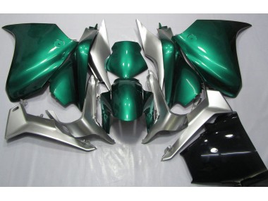 2010-2013 Seafoam Green and Silver Honda VFR1200 Fairings