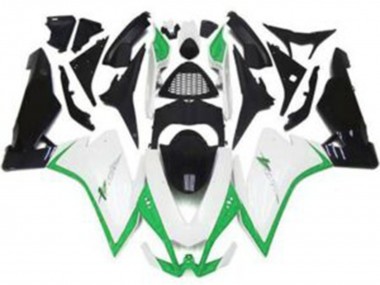 2010-2015 Gloss White & Green Aprilia RSV4 1000 Fairings