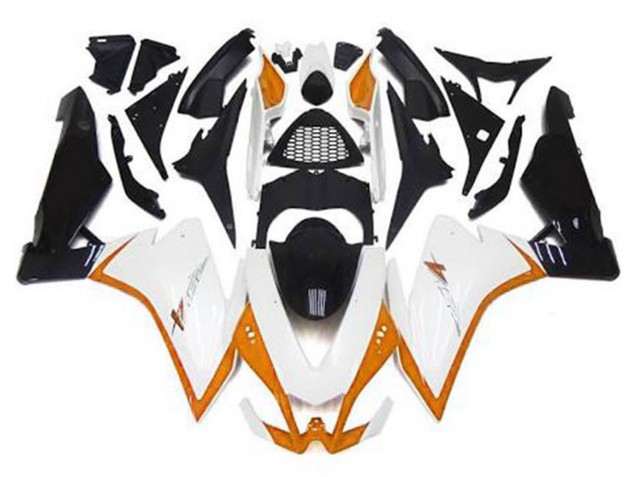 2010-2015 Gloss White & Orange Aprilia RSV4 1000 Fairings