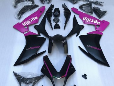 2010-2015 Matte Black & Pink Aprilia RSV4 1000 Fairings