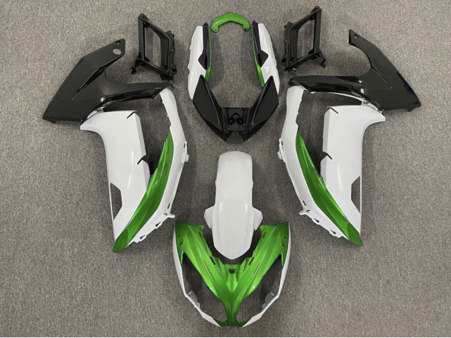 2012-2016 Gloss White & Green Kawasaki Ninja 650R Fairings