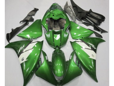 2013-2014 Gloss Green & White Yamaha R1 Fairings