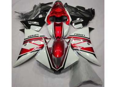 2013-2014 Gloss White and Red Yamaha R1 Fairings