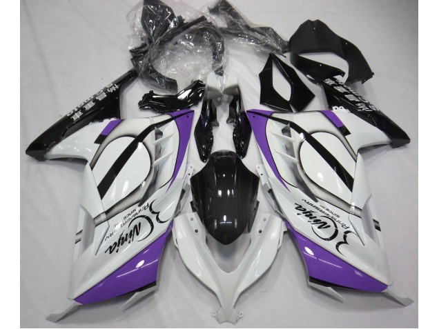 2013-2018 Gloss White & Purple Kawasaki Ninja 300 Fairings