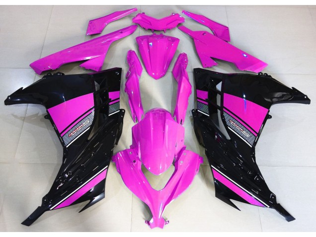 2013-2018 Hot Pink and Black Kawasaki Ninja 300 Fairings