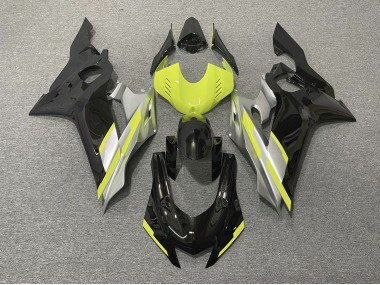 2017-2019 Black with Floro Yellow Yamaha R6 Fairings