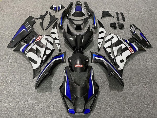 2017-2019 Carbon Fiber Style & Blue Suzuki GSXR 1000 Fairings